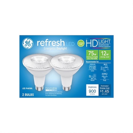 Current GE Refresh HD PAR 30L E26 (Medium) LED Bulb Daylight 75 Watt Equivalence 2 pk 43098